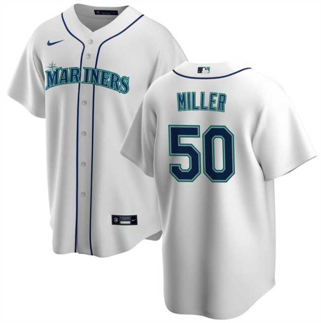 Mens Seattle Mariners #50 Edgar Martinez White Cool Base Stitched jersey Dzhi